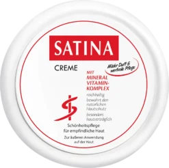 Satina Face Cream 150 ml front view, nourishing skincare for sensitive skin