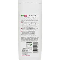 Sebamed Body Milk, 200ml Sebamed Body Milk, 200ml - Backside
