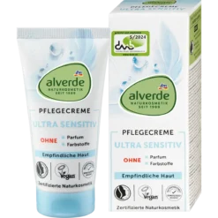 Alverde ultra sensitive face cream front packaging