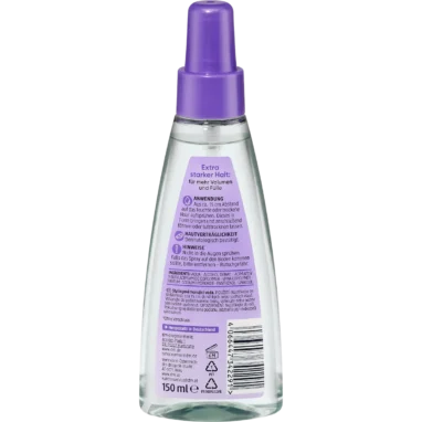 Balea Forming Water Volume Effect ingredients and packaging