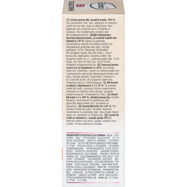 Ingredient list of Balea BB Cream Medium showing Peach Oil and Aloe Vera