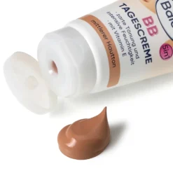 Creamy texture swatch of Balea BB Cream for medium skin tones