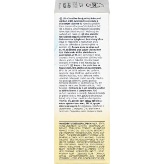 Ingredient list and allergy-tested formula of Balea Med Q10 Ultra Sensitive cream