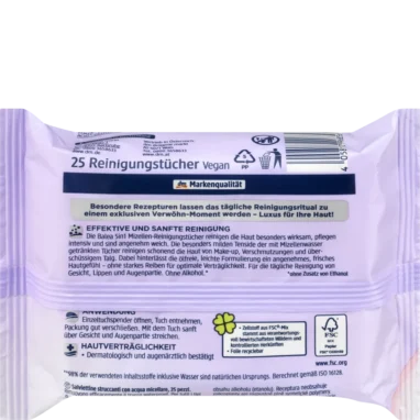 Balea Micellar Cleansing Wipes, 25pc Balea Micellar Cleansing Wipes, 25pc - Backside