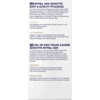 NIVEA MEN Sensitive Beard & Face Care Gel | back side