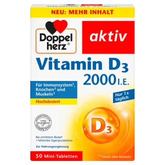 Doppelherz Vitamin D Highdosed, 50 Tablets