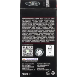 Balea MEN Lift Effect SPF 30 face cream back label with ingredients and instructions