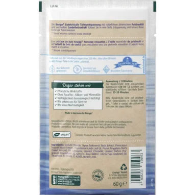 Kneipp Bath Salt Deep Relaxation, 60g Kneipp Bath Salt Deep Relaxation - Backside