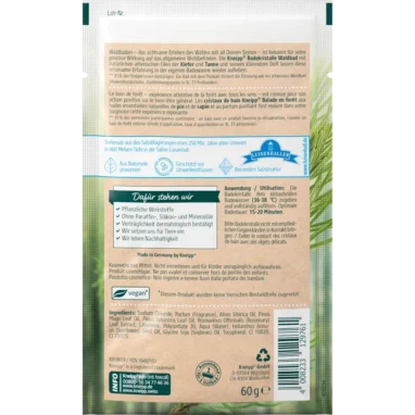 Kneipp Bath Salt Forest Walk, 60g - Backside