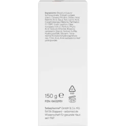 Sebamed Soap-Free Olive Cleansing Bar, 150g Side of Sebamed Olive Cleansing Bar 150 g showing ingredients