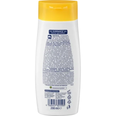 Sundance MED ultra sensitiv Kids Sun Milk, SPF 50+, 200 ml Sundance MED ultra sensitiv Kids Sun Milk, SPF 50+, 200 ml - Backside