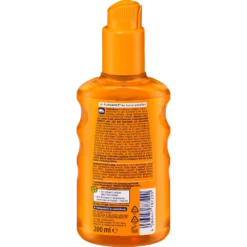 Sundance Sun Spray Transparent SPF 50, 200 ml Back view of Sundance Transparent Sun Spray SPF 50 200ml with product information label