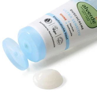 Alverde ultra sensitive shower cream texture detail