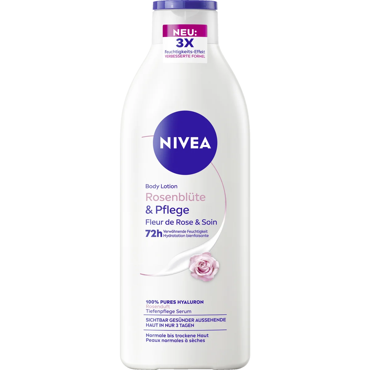 Nivea Rose Blossom Body Lotion, 400ml NIVEA Rose Blossom & Care Body Lotion 400 ml with hyaluronic acid and argan oil for normal to dry skin