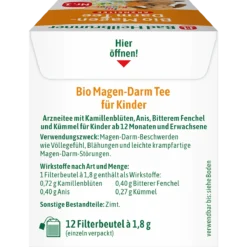 Bad Heilbrunner Organic Children Stomach & Bowel Tea - Back side