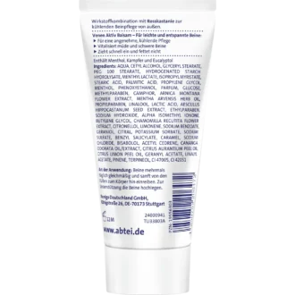 Abtei Active Veins Balsam - Back - Ingredients