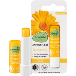 Alverde Calendula Lip Balm with organic calendula for soft and cared-for lips, 4.8 g