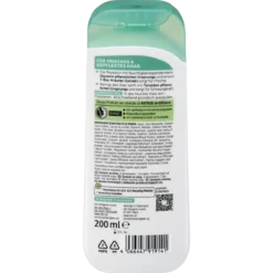 Alverde Shampoo 7 Organic Herbal, 200 ml Back of alverde Herbal Shampoo 200 ml with ingredients and usage information