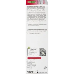Alverde Intensive Repair Avocado Day Cream, 50ml Alverde Intensive Repair Avocado Face Cream 50 ml back packaging with product information