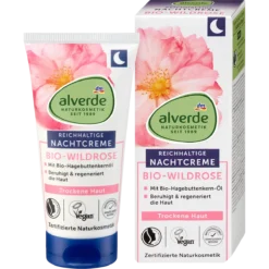 Alverde Wildrose Night Cream 50ml front packaging