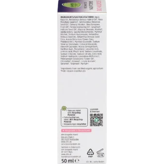 Alverde Wildrose Night Cream ingredients label back