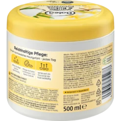 Ingredient list of Balea Body Cream showing Coconut Oil and Extract