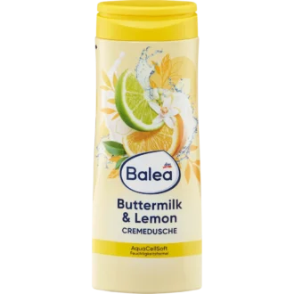 Balea Buttermilk & Lemon Cream Shower, 300ml Balea Buttermilk & Lemon Cream Shower Gel 300 ml for gentle cleansing of sensitive skin