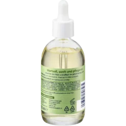 Balea Natural Beauty Organic Face & Body Oil, 100 ml Ingredient list of Balea Natural Beauty Oil showing Hemp and Argan Oil