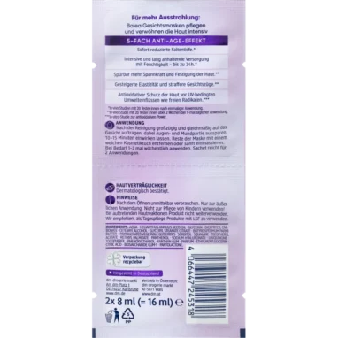 Balea Retinol Face Mask, 16ml Balea Retinol Face Mask, 16ml - Backside