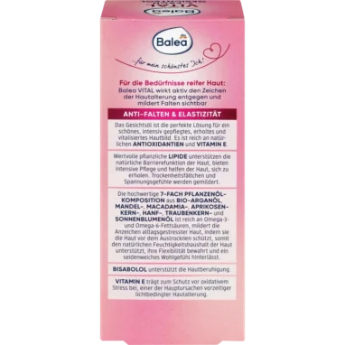 Balea Vital Face Oil 7-fold, 30 ml Balea Vital Face Oil, 30 - Backside
