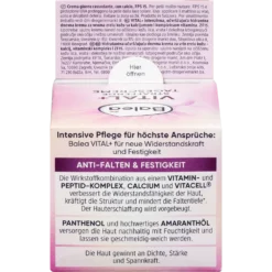 Balea Vital Plus Day Cream SPF15, 50ml - Backside