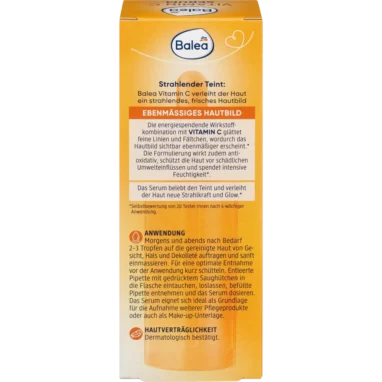 Balea Serum Vitamin C, 30ml Balea Vitamin C Face Serum - Backside