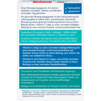Doppelherz Glucosamin 1600 Collagen, 40 Capsules - Backside