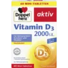 Doppelherz Vitamin D3 Mini-Tablets 2000 IU 60 tablets front view