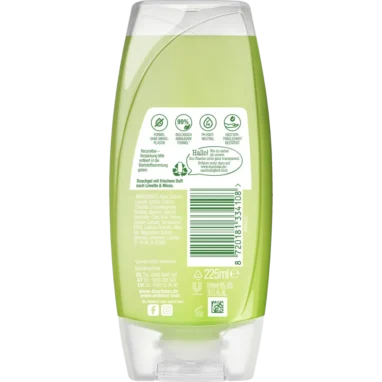 Duschdas Lime & Mint Shower Gel, Backside