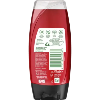 Duschdas Noire Shower Gel, 225ml Duschdas Noire Shower Gel, 225ml - Backside