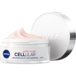 NIVEA Cellular Expert Filler Anti-Age Day Cream SPF30 cream texture close-up