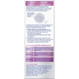 NIVEA Cellular Expert Filler Replumping Serum back label showing directions & ingredients