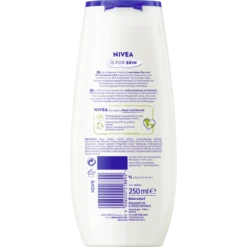 NIVEA Creme Soft & Almond Oil Shower Gel 250 ml with vitamins C and E for gentle daily cleansing - Backside
