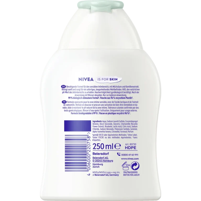 Nivea Intimo Mild Fresh Intimate Wash Lotion, 250 ml NIVEA Intimo Mild Fresh Wash Lotion | Gentle Intimate Care 250 ml