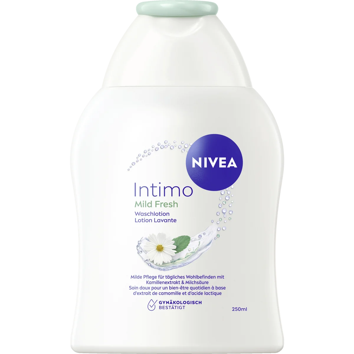 Nivea Intimo Mild Fresh Intimate Wash Lotion, 250 ml NIVEA Intimo Mild Fresh Wash Lotion 250 ml with chamomile extract and lactic acid