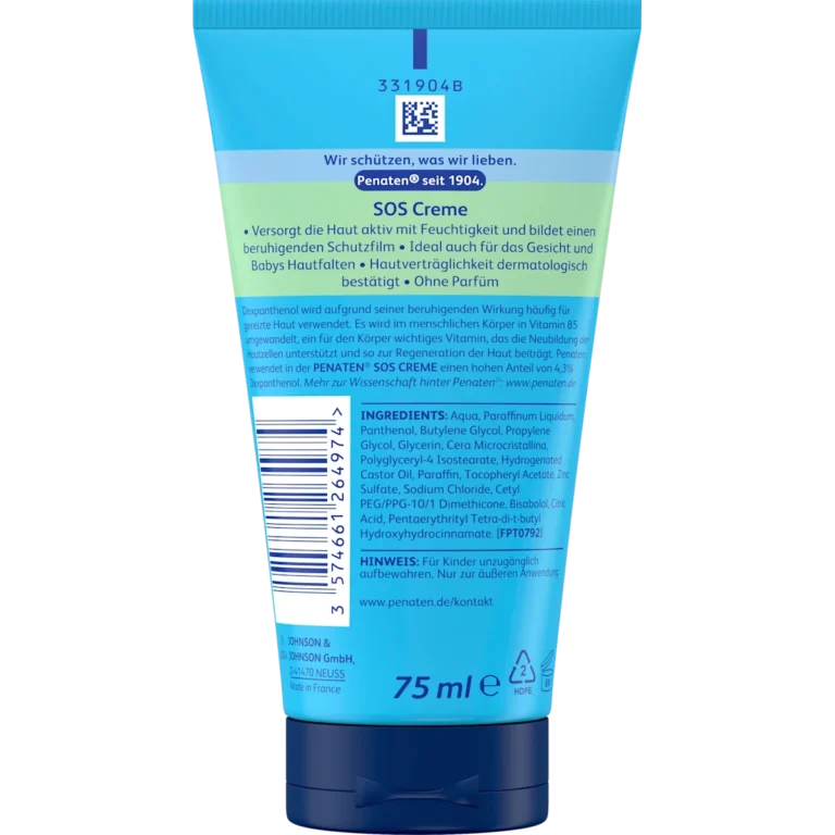 Penaten SOS Cream, back