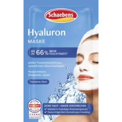 Schaebens Hyaluron Face Mask with hyaluronic acid and shea butter for intensive hydration, 2 x 5 ml