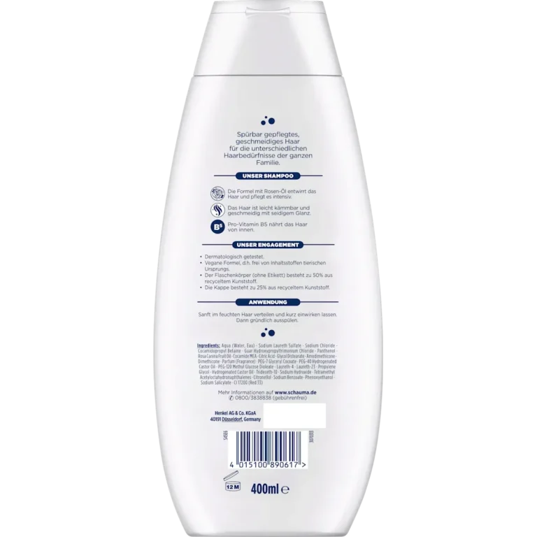 Schauma Seiden Kamm shampoo ingredients and packaging