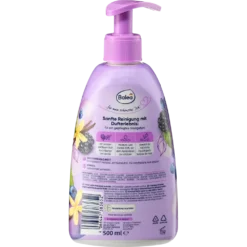 Balea Cream Soap Beeren & Vanille, back view showing ingredients