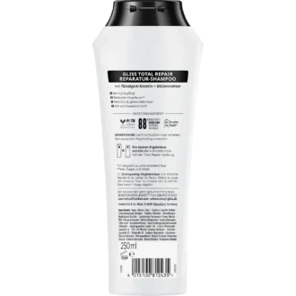 Back of bottle showing INCI list and usage instructions