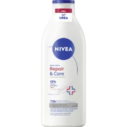 NIVEA Repair & Care Urea Body Lotion 400 ml with 12% glycerin, AHA and BHA for very dry rough skin