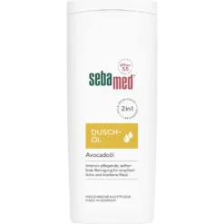 Sebamed Shower Oil with Avocado Oil 200 ml bottle front view.