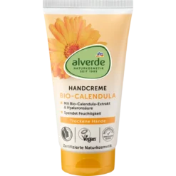 Alverde Calendula & Hyaluronic Acid Hand & Nail Cream for dry hands and cuticles, 75 ml
