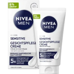 NIVEA MEN Sensitive Face Cream tube 75 ml front view with label visible